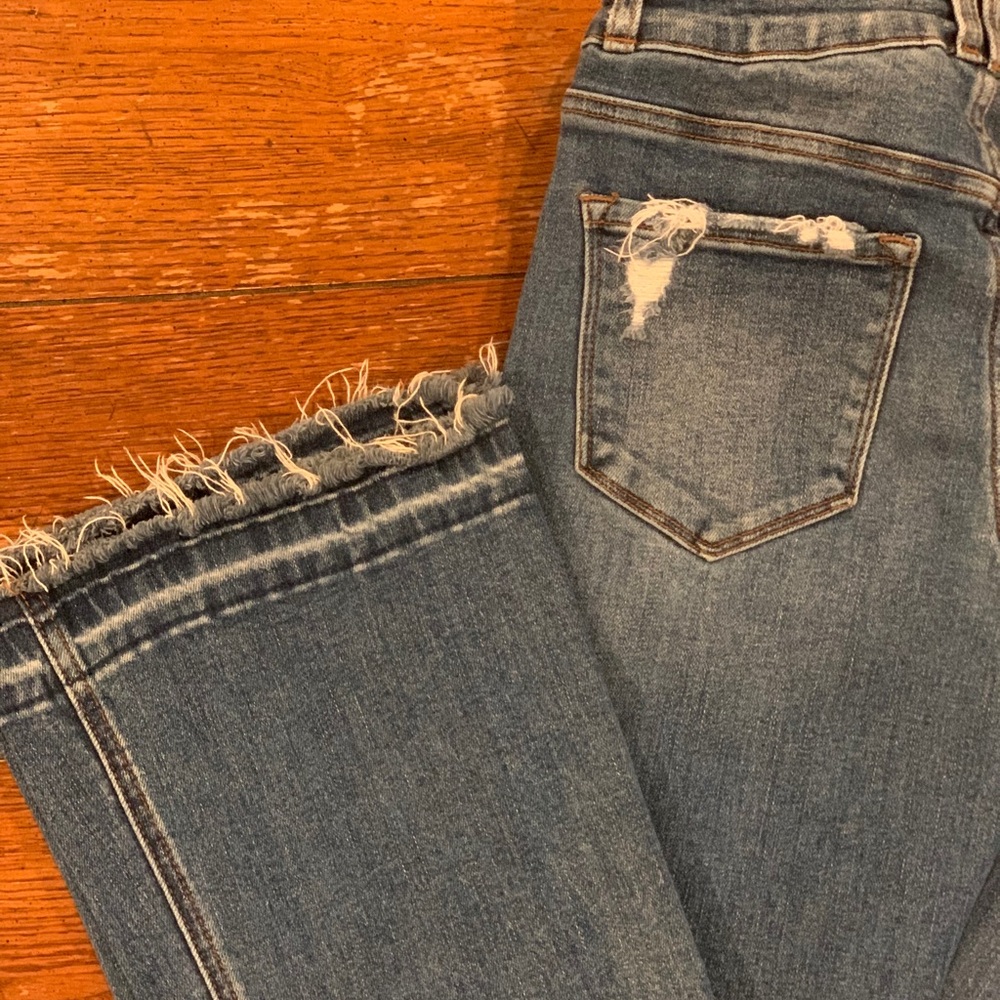 Flying Monkey Frayed Hem Blue Jeans